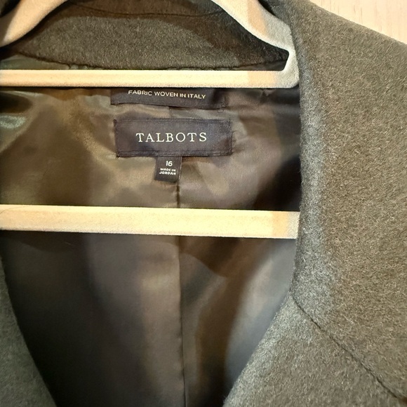 Talbots Women's Green Double-Breasted Pea Coat - Picture 2 of 3